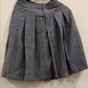 Banana Republic Gray Plaid A-Line Skirt